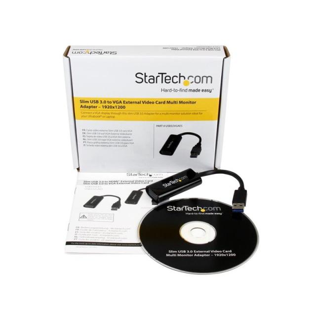 StarTech.com - Adaptador Gráfico Conversor USB 3.0 a VGA - Cable Convertidor Compacto de Vídeo - 1920x1200 / 1080p