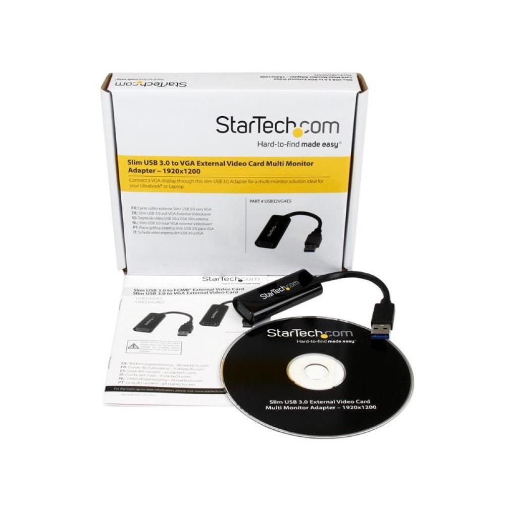 StarTech.com - Adaptador Gráfico Conversor USB 3.0 a VGA - Cable Convertidor Compacto de Vídeo - 1920x1200 / 1080p