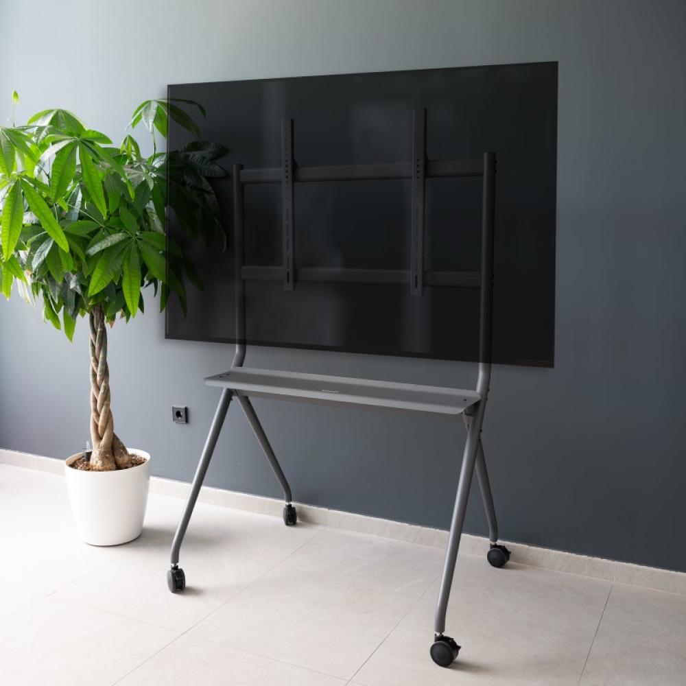 TooQ - iSTAND Soporte de Suelo con Ruedas para Pantallas 50"- 86", Gris