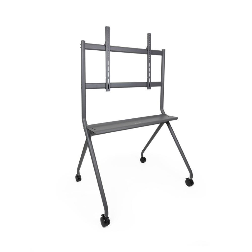 TooQ - iSTAND Soporte de Suelo con Ruedas para Pantallas 50"- 86", Gris