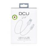DCU Advance Tecnologic - 30402065 cable USB 2 m USB 3.2 Gen 1 (3.1 Gen 1) USB C USB A Blanco