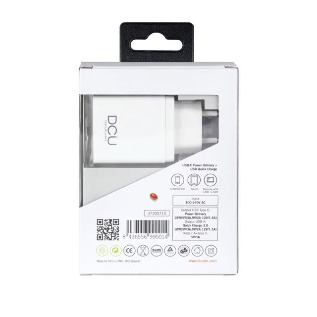 DCU Advance Tecnologic - 37300710 cargador de dispositivo móvil Blanco Auto, Interior, Exterior