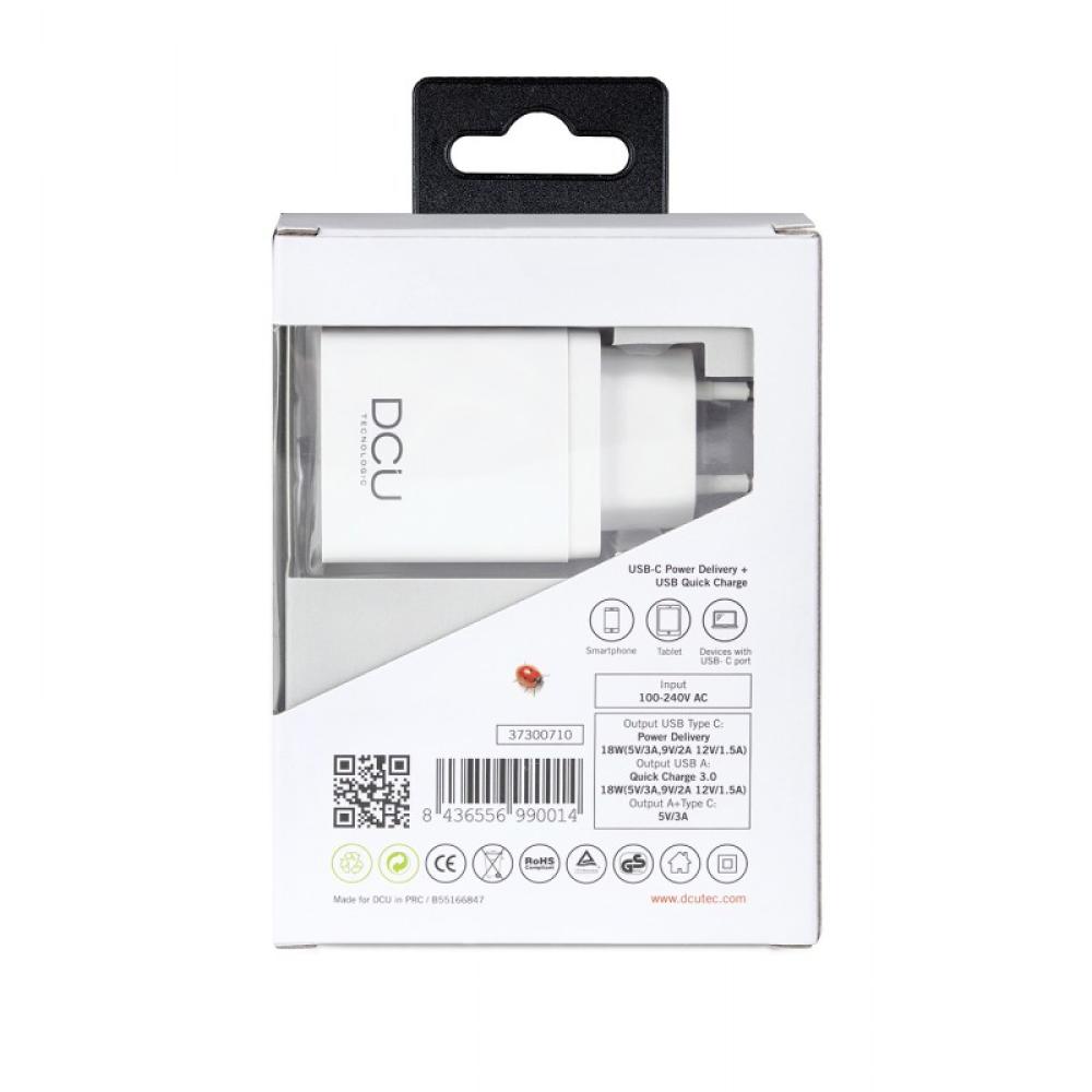 DCU Advance Tecnologic - 37300710 cargador de dispositivo móvil Blanco Auto, Interior, Exterior