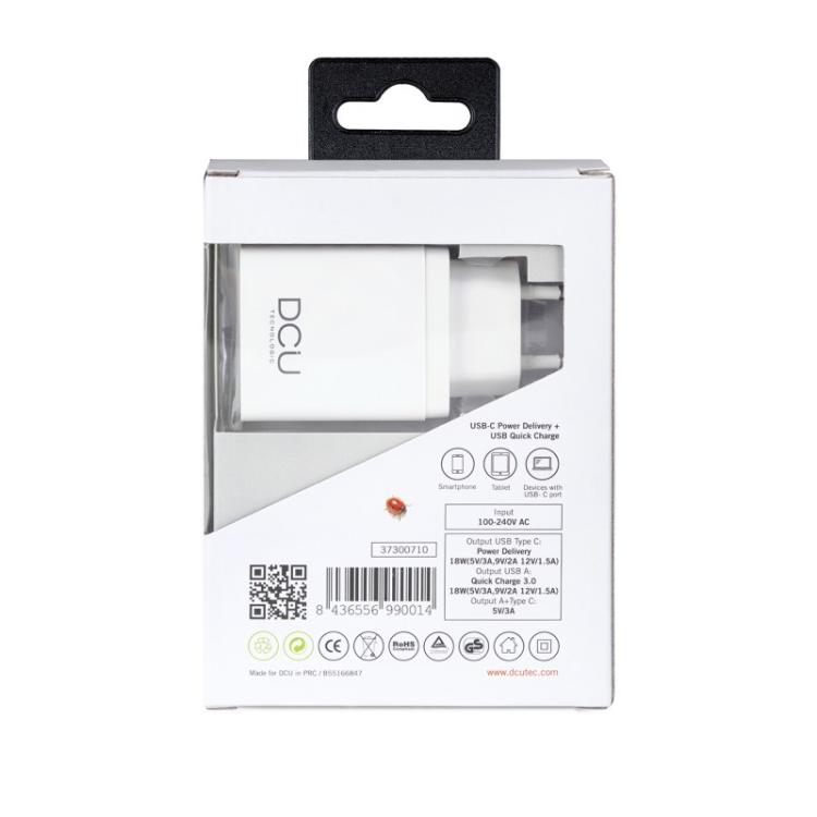 DCU Advance Tecnologic - 37300710 cargador de dispositivo móvil Blanco Auto, Interior, Exterior