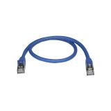 StarTech.com - Cable de 0,5m de Red Ethernet RJ45 Cat6a Blindado STP - Cable sin Enganche Snagless - Azul