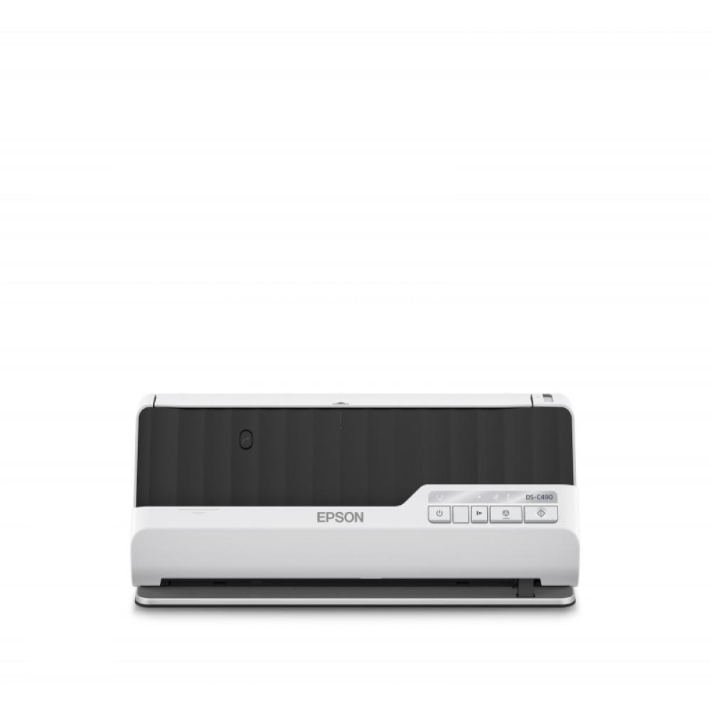 Epson - DS-C490 ADF + escáner alimentado por hojas 600 x 600 DPI A4 Negro, Blanco