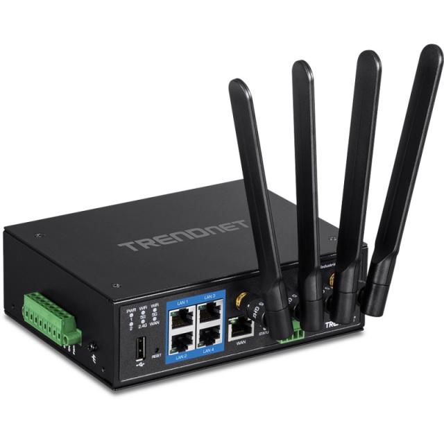 Trendnet - TI-W100 router inalámbrico Gigabit Ethernet Doble banda (2,4 GHz / 5 GHz) Negro