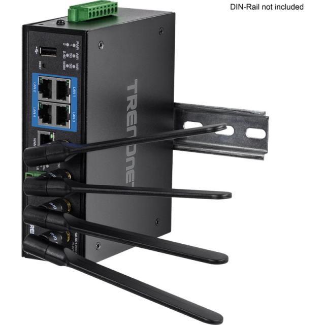 Trendnet - TI-W100 router inalámbrico Gigabit Ethernet Doble banda (2,4 GHz / 5 GHz) Negro