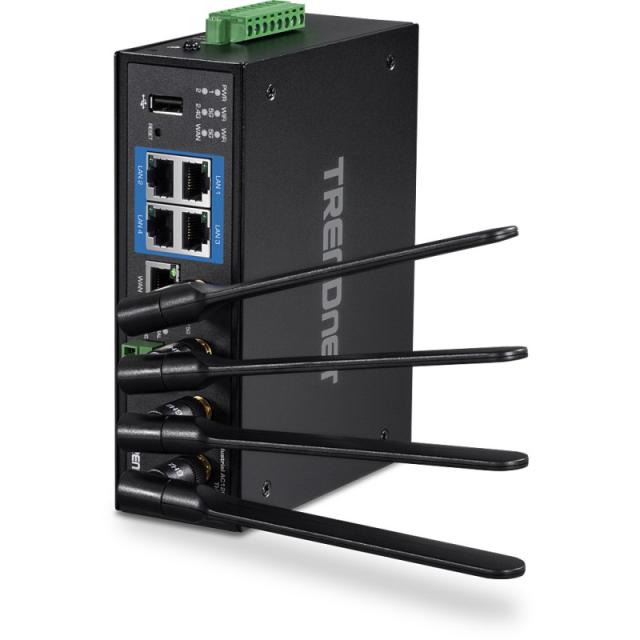 Trendnet - TI-W100 router inalámbrico Gigabit Ethernet Doble banda (2,4 GHz / 5 GHz) Negro