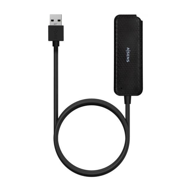 AISENS - Hub USB 3.0, Tipo A/M-4x Tipo A/H, Negro, 60cm