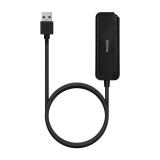 AISENS - Hub USB 3.0, Tipo A/M-4x Tipo A/H, Negro, 60cm