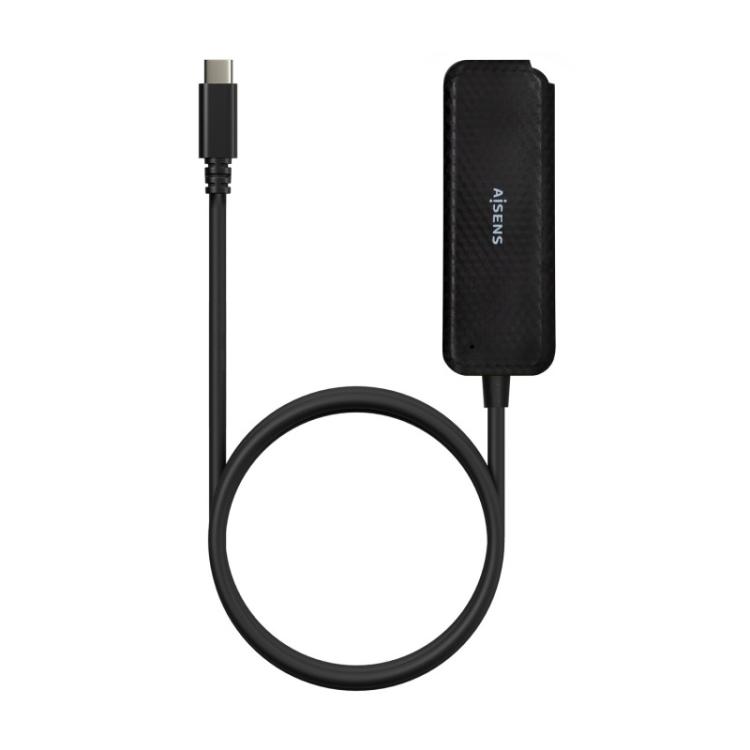 AISENS - Hub USB 3.1 USB-C, USB-C/M-4x Tipo A/H, Negro, 60cm