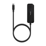 AISENS - Hub USB 3.1 USB-C, USB-C/M-4x Tipo A/H, Negro, 60cm