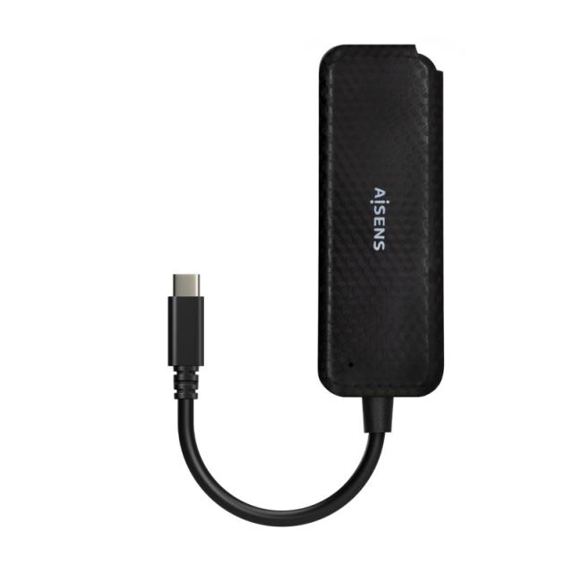 AISENS - Hub USB 3.1 USB-C, USB-C/M-4x Tipo A/H, Negro, 15cm