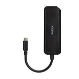 AISENS - Hub USB 3.1 USB-C, USB-C/M-4x Tipo A/H, Negro, 15cm