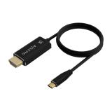 AISENS - Cable Conversor Aluminio USB-C A HDMI 2.1 8k@60Hz, USB-C/M-HDMI/M, Negro, 1.0m
