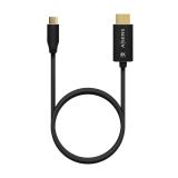 AISENS - Cable Conversor Aluminio USB-C A HDMI 2.1 8k@60Hz, USB-C/M-HDMI/M, Negro, 1.0m