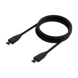 AISENS - Cable USB 3.2 Gen2x2 20Gbps 8k@30Hz 5A 100W E-Marker, Tipo USB-C/M-USB-C/M, Negro, 2.0m