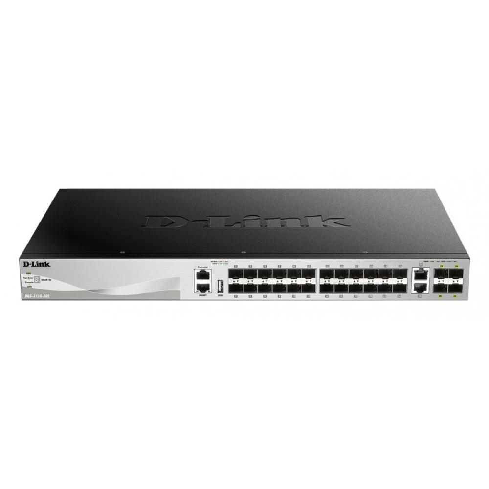 D-Link - DGS-3130-30S/E switch Gestionado L3 10G Ethernet (100/1000/10000) Gris