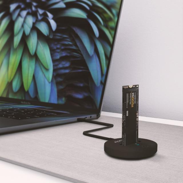 AISENS - USB-C Dock M.2 (NGFF) ASUC-M2D013-BK SATA/NVMe A USB3.1 Gen2, Negra