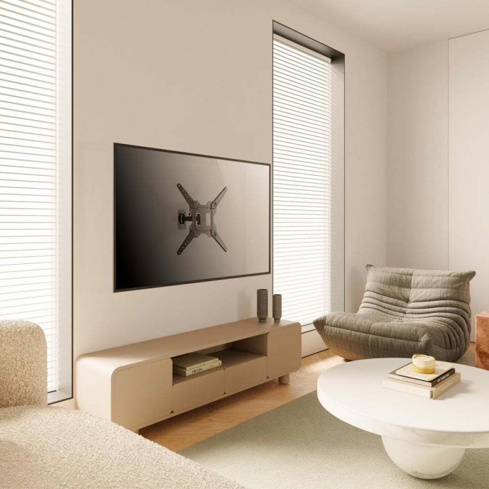 AISENS - Soporte Eco Giratorio, Inclinable Para Monitor/TV 30kg (2 Pivotes) De 23-55, Negro