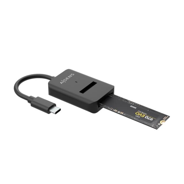 AISENS - USB-C Dock M.2 (NGFF) ASUC-M2D011-BK SATA/NVMe A USB3.1 Gen2, Negra