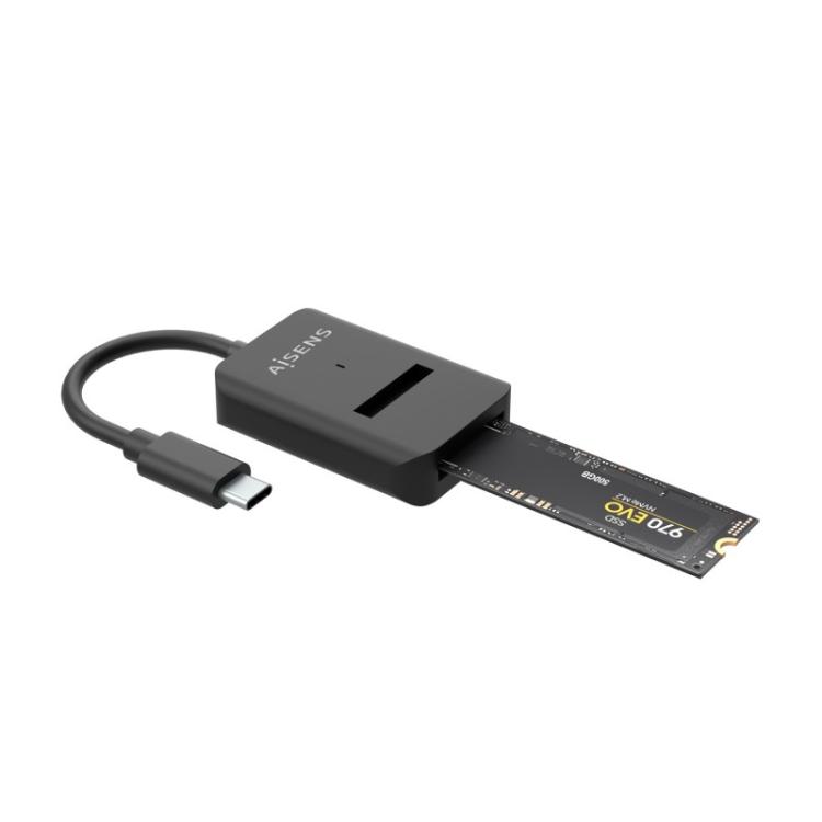 AISENS - USB-C Dock M.2 (NGFF) ASUC-M2D011-BK SATA/NVMe A USB3.1 Gen2, Negra