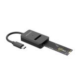 AISENS - USB-C Dock M.2 (NGFF) ASUC-M2D011-BK SATA/NVMe A USB3.1 Gen2, Negra