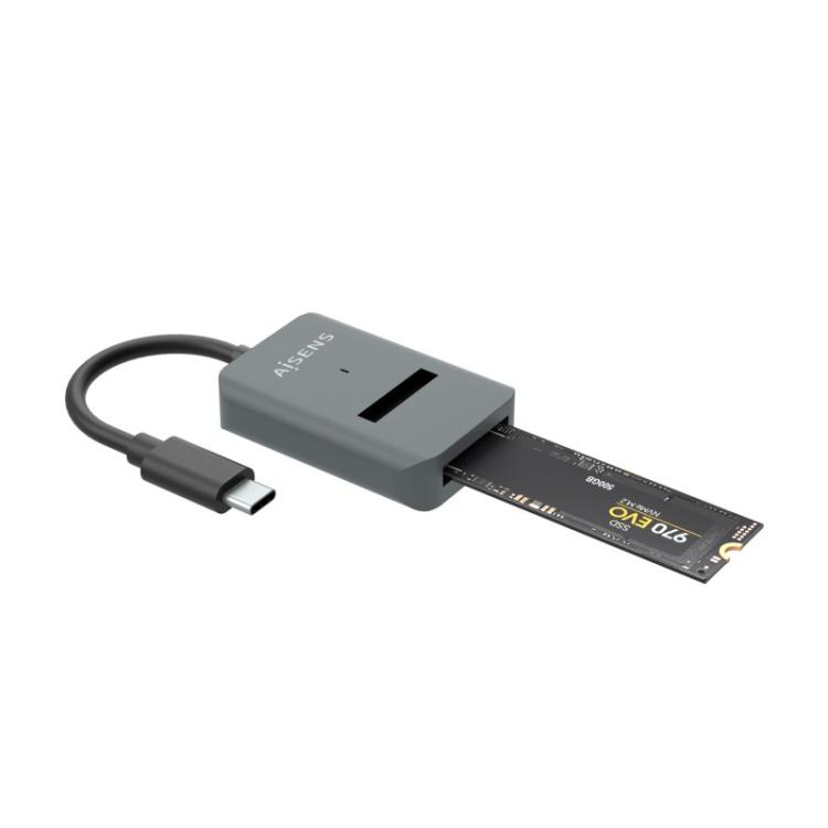 AISENS - USB-C Dock M.2 (NGFF) ASUC-M2D012-GR SATA/NVMe A USB3.1 Gen2, Gris