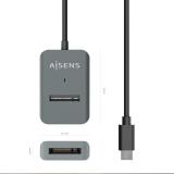 AISENS - USB-C Dock M.2 (NGFF) ASUC-M2D012-GR SATA/NVMe A USB3.1 Gen2, Gris