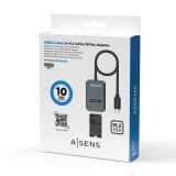 AISENS - USB-C Dock M.2 (NGFF) ASUC-M2D012-GR SATA/NVMe A USB3.1 Gen2, Gris