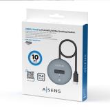 AISENS - USB-C Dock M.2 (NGFF) ASUC-M2D014-GR SATA/NVMe A USB3.1 Gen2, Gris