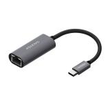 AISENS - Conversor USB3.1 Gen1 USB-C A Ethernet Gigabit 10/100/1000 Mbps, Gris, 15cm - A109-0709