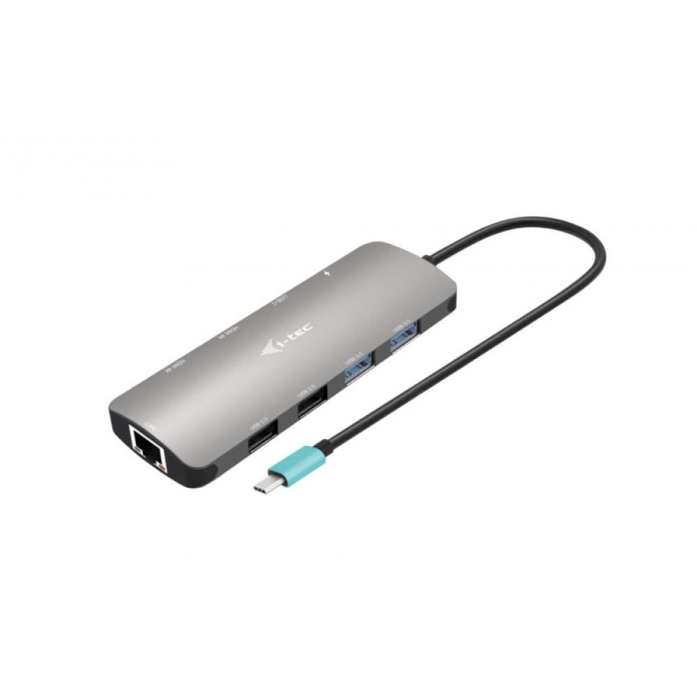 i-tec - USB-C Metal Nano 2x Display Docking Station + Power Delivery 100 W