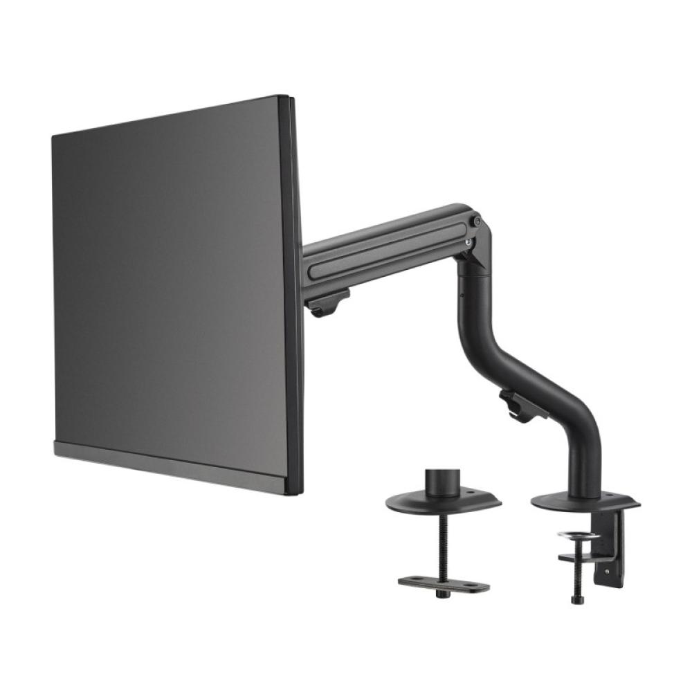 AISENS - Soporte de Mesa ECO Contrapeso Giratorio e Inclinable para Monitor/TV 8Kg (3 Pivotes, 1 Brazo) de 17-32, Negro