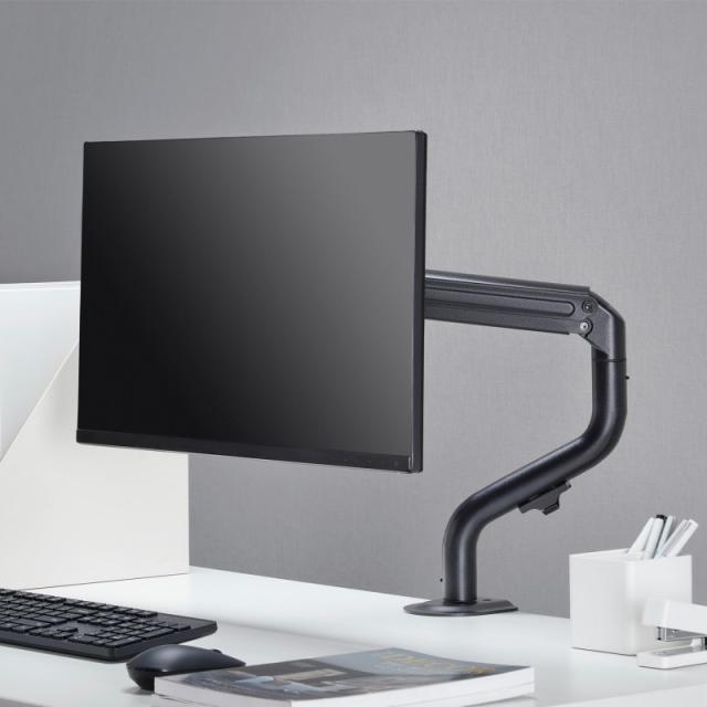 AISENS - Soporte de Mesa ECO Contrapeso Giratorio e Inclinable para Monitor/TV 8Kg (3 Pivotes, 1 Brazo) de 17-32, Negro