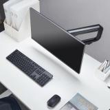 AISENS - Soporte de Mesa ECO Contrapeso Giratorio e Inclinable para Monitor/TV 8Kg (3 Pivotes, 1 Brazo) de 17-32, Negro