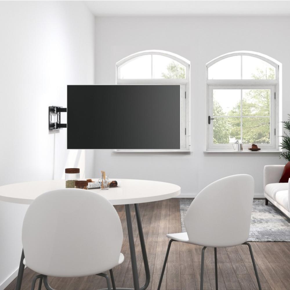 AISENS - Soporte Pro Giratorio, Inclinable Y Nivelable Para Monitor/tv 50kg De 43-80, Negro