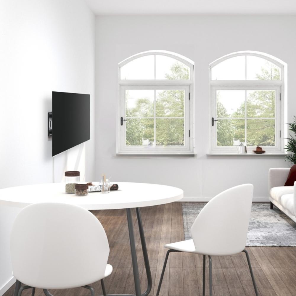 AISENS - Soporte Pro Giratorio, Inclinable Y Nivelable Para Monitor/tv 50kg De 43-80, Negro