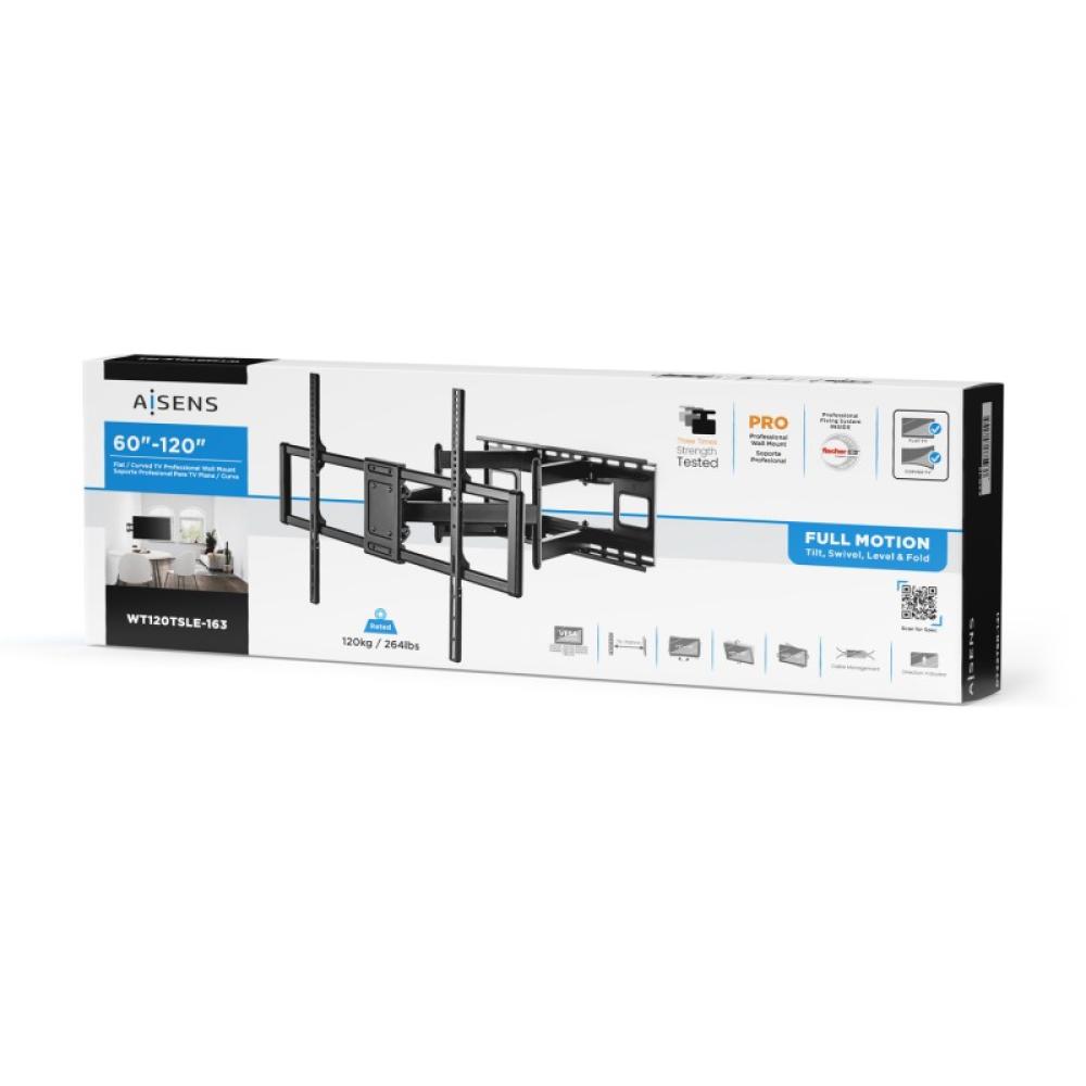 AISENS - Soporte Pro Giratorio, Inclinable Y Nivelable Para Monitor/tv 120kg De 60-120, Negro