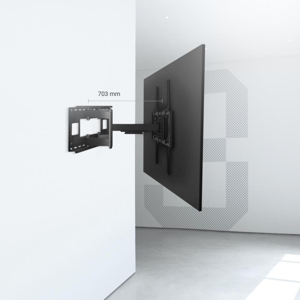 AISENS - Soporte Pro Giratorio, Inclinable Y Nivelable Para Monitor/tv 120kg De 60-120, Negro