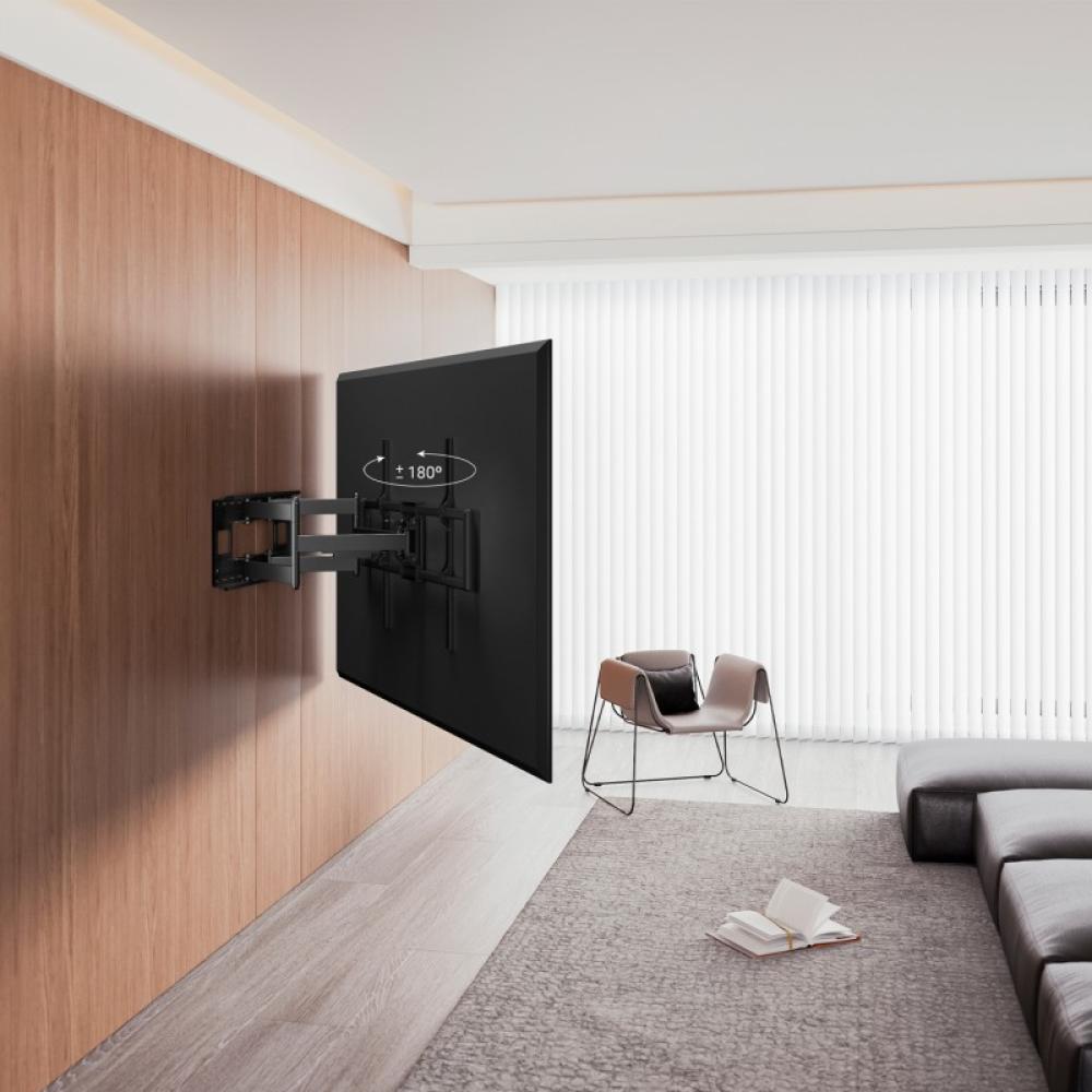 AISENS - Soporte Pro Giratorio, Inclinable Y Nivelable Para Monitor/tv 120kg De 60-120, Negro