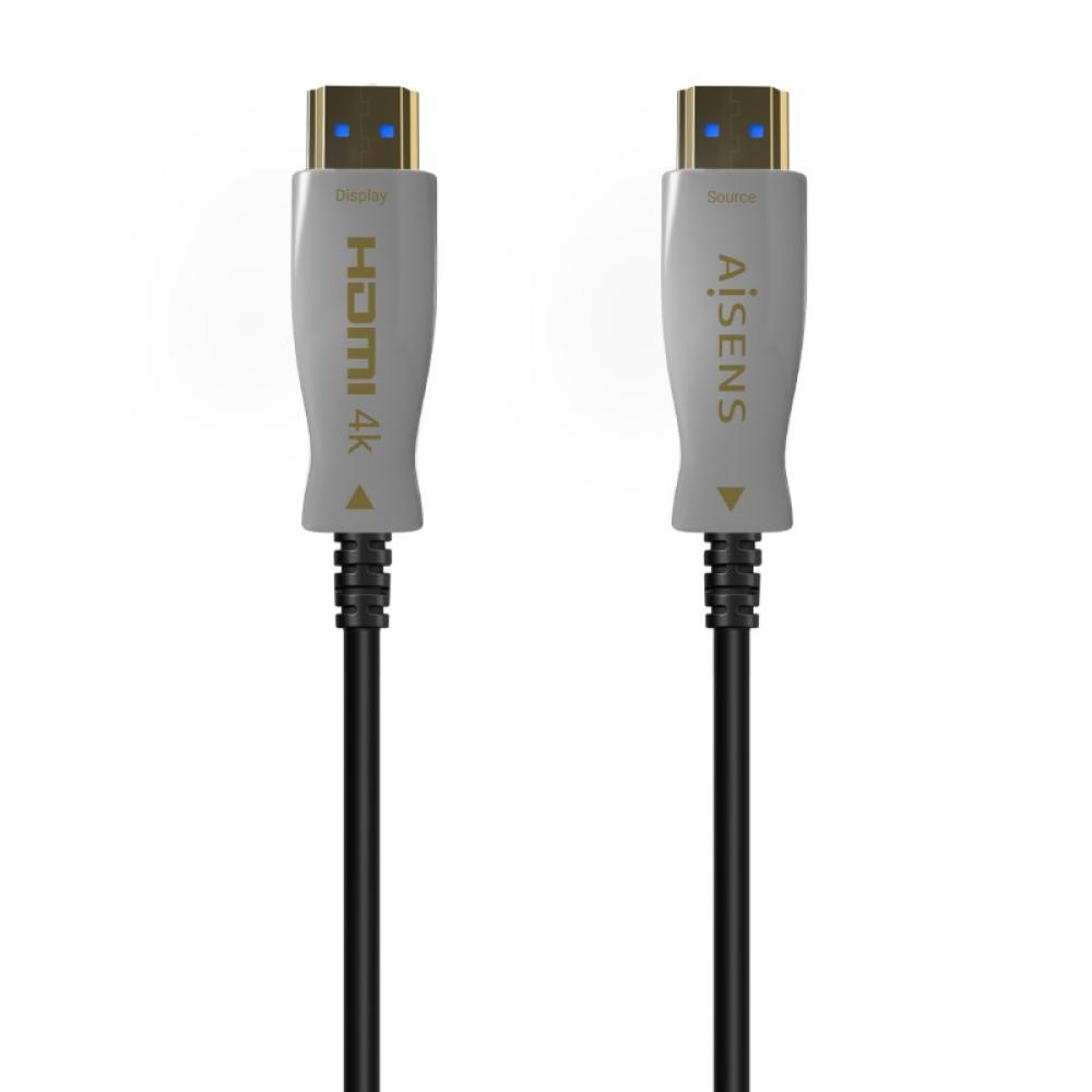 AISENS - Cable HDMI V2.0 AOC Premium Alta Velocidad / Hec 4K@60Hz 4:4:4 18Gbps, A/M-A/M, Negro, 100m