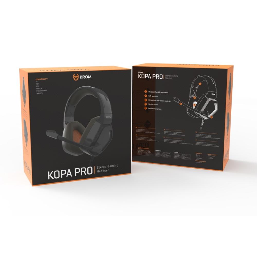 Krom - KOPA PRO Auriculares Alámbrico Diadema Juego Negro