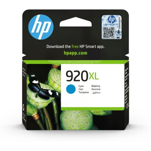 HP - Cartucho de tinta original 920XL de alta capacidad cian