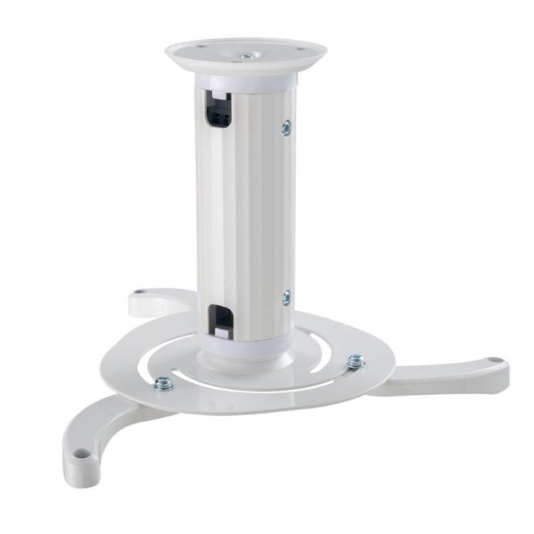 Neomounts - BEAMER-C80WHITE Soporte de techo para proyector - alt. 13-20 cm - movimiento completo