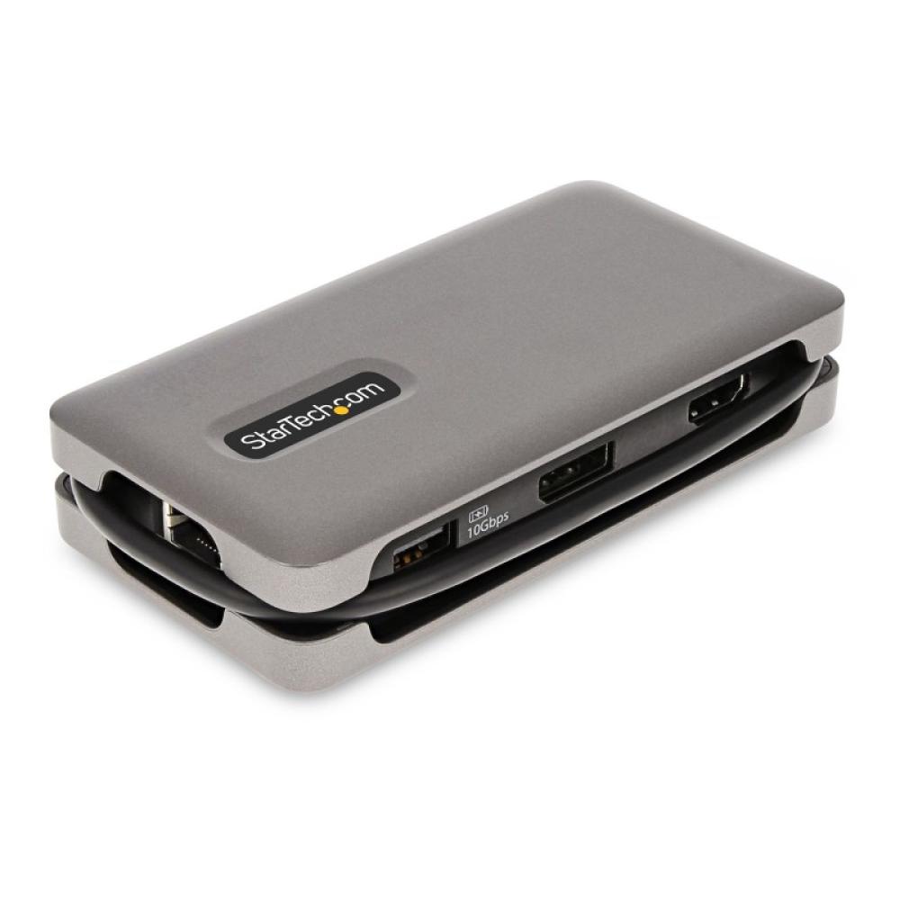 StarTech.com - Adaptador Multipuertos USB-C - HDMI/DP 4K a 60Hz - Hub Ladrón USB de 3 Puertos - Power Delivery de Paso de 100W -