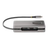 StarTech.com - Adaptador Multipuertos USB-C - HDMI/DP 4K a 60Hz - Hub Ladrón USB de 3 Puertos - Power Delivery de Paso de 100W -
