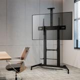 AISENS - Soporte de Suelo ECO con Ruedas y Manivela, Bandeja para DVD y Soporte de Cámara para Monitor/TV 100Kg de - FT100TE-171
