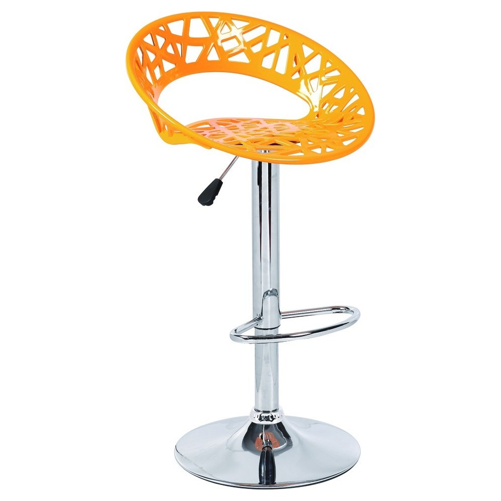 Taburete RONDA, cromado, abs amarillo